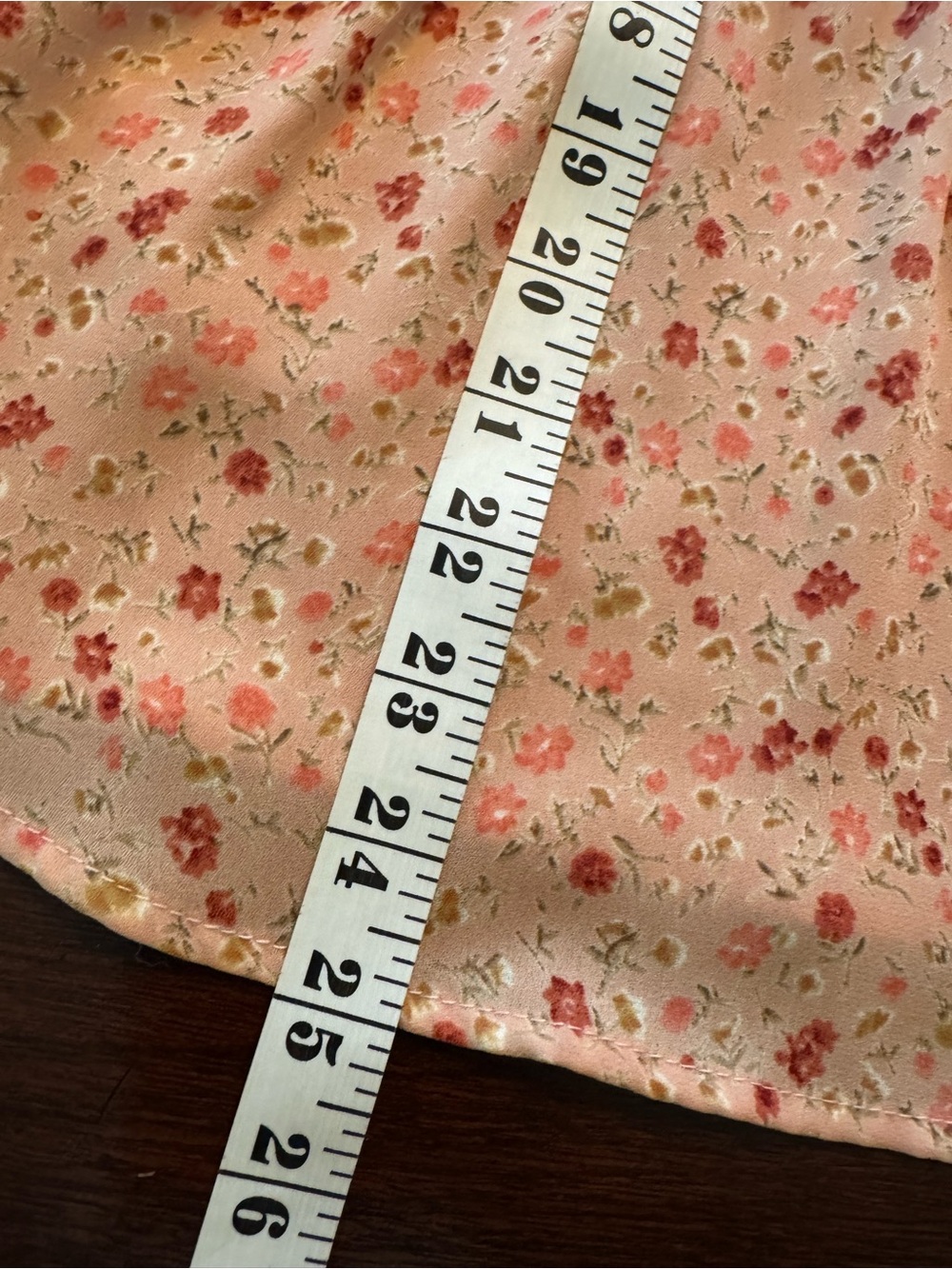 Sienna Sky Peach Floral V-Neck Peplum Blouse - Picture 5 of 6